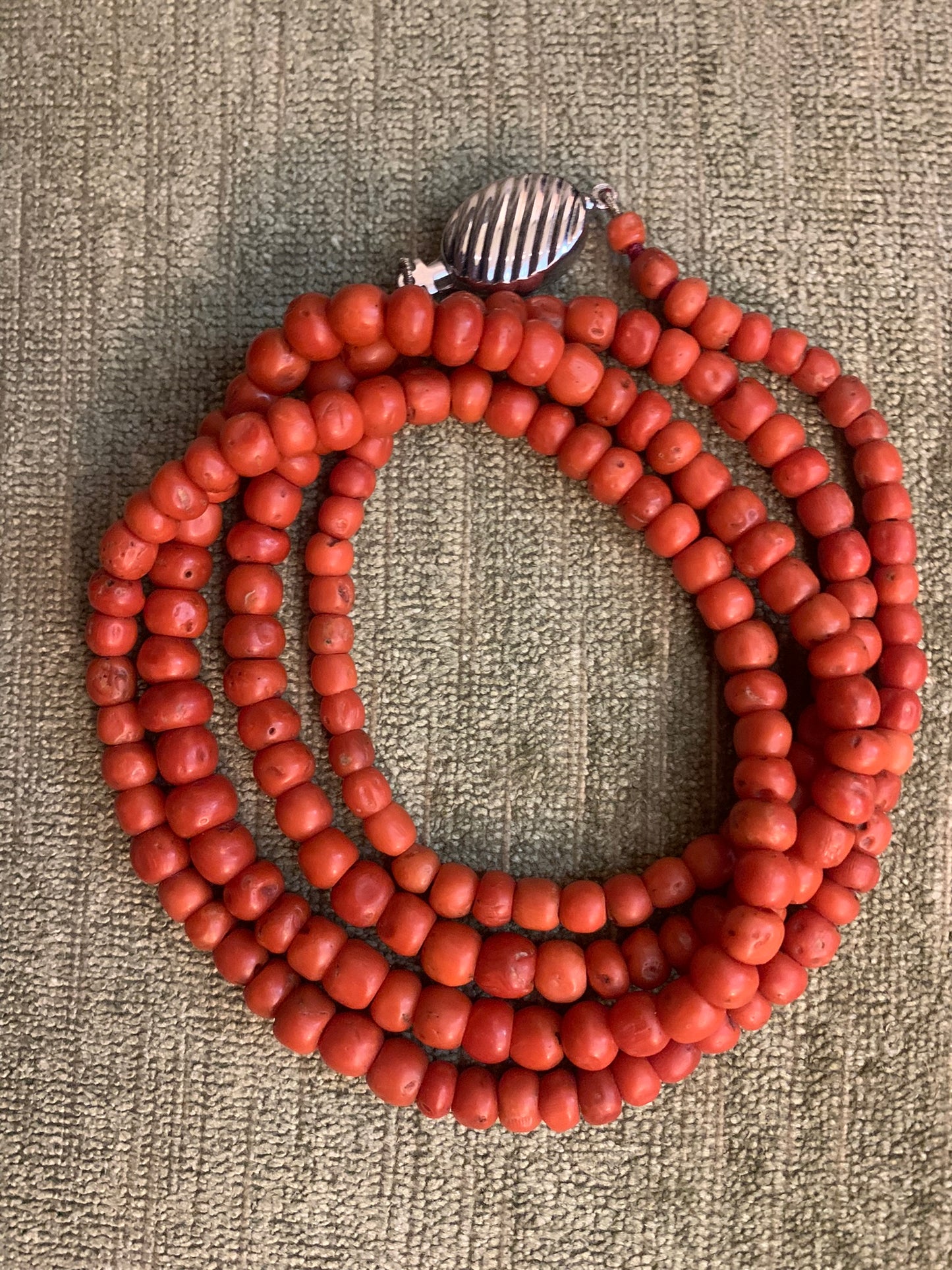 Italian coral necklace.  Early 20th century